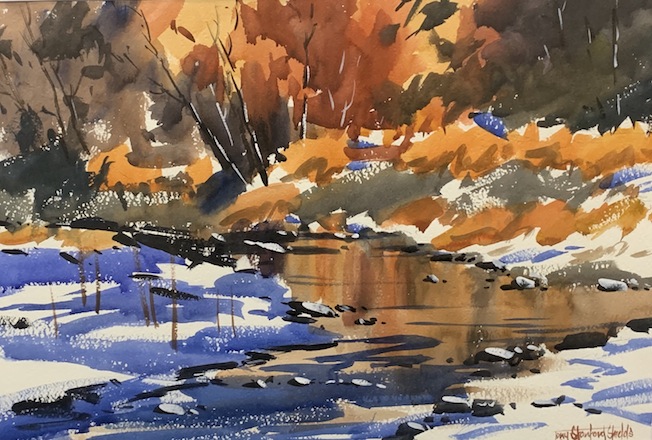 Tony Standford Shields |Winter on the Ida Burn Oterhua Manitoto  Central Otago | McAtamney Gallery  and Design Store Geraldine NZ